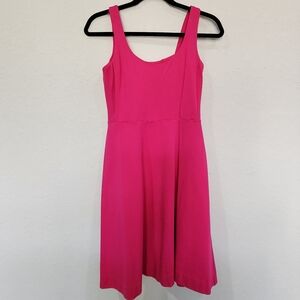 J.Crew Hot Pink Sleeveless Skater Dress Scoop Neck XS